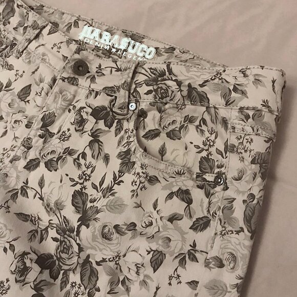 Cute Parasucco Floral Jeans Beige & Green 30 X 32L - Picture 1 of 11